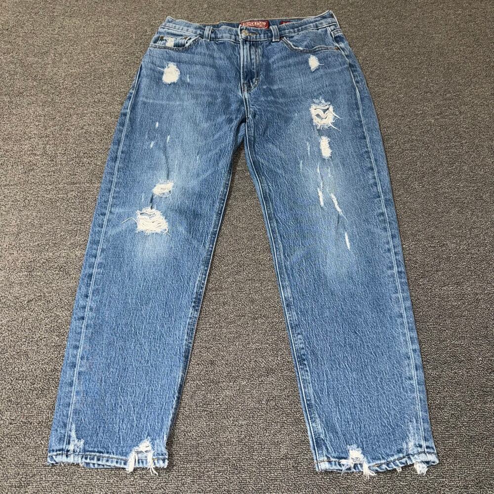Lucky Brand Sienna Slim Boyfriend Jeans Women's Size 2/26 Distressed Medium Wash